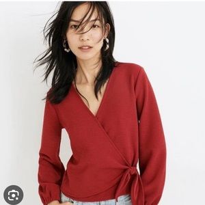 Madewell (Texture and Thread) Wrap Blouse - Size Small